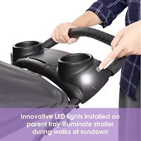 Expedition® Zero Flat Jogger Travel System with LED Lights - Dash Grey