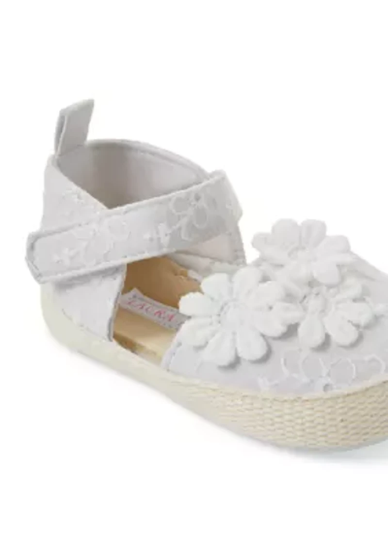 Baby Girls Flower Appliqué Espadrilles