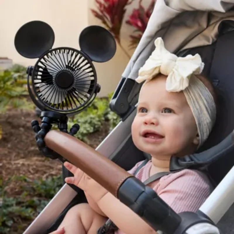 Portable, Multi-Use Stroller Fan, Mickey Mouse