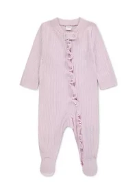 baby footed pointelle coverall