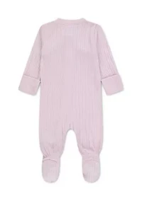 baby footed pointelle coverall
