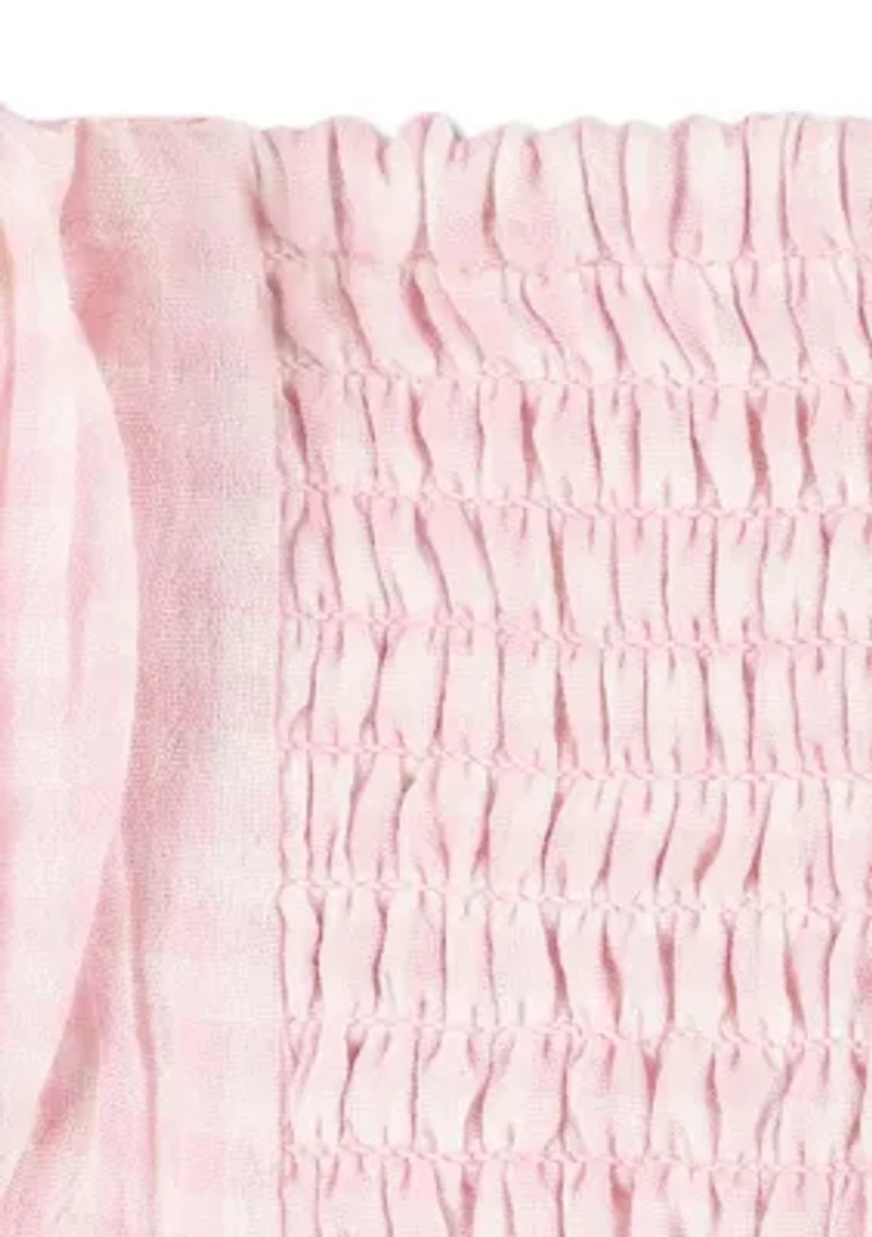 baby emerson gauze puff sleeve dress