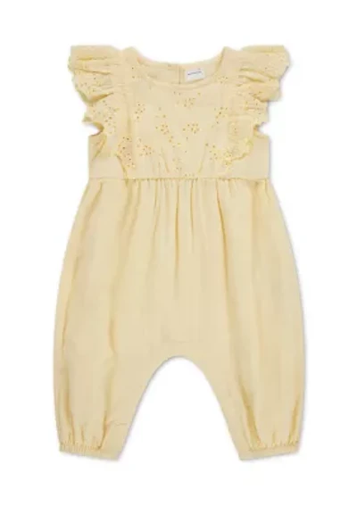 baby flutter sleeve eyelet jumpsuit