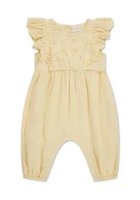 baby flutter sleeve eyelet jumpsuit