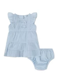 baby pintuck flutter dress