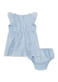 baby pintuck flutter dress