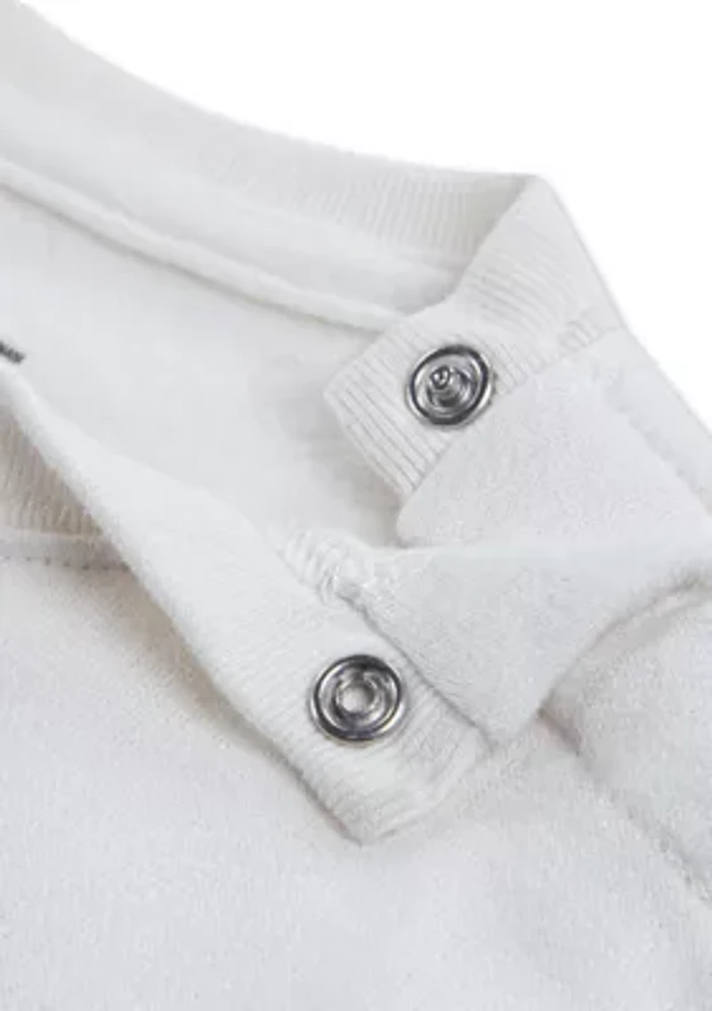 baby lemons fleece crew pullover and skort