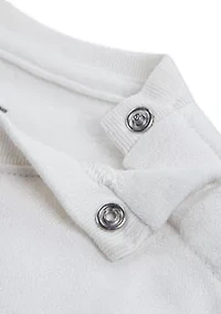 baby lemons fleece crew pullover and skort