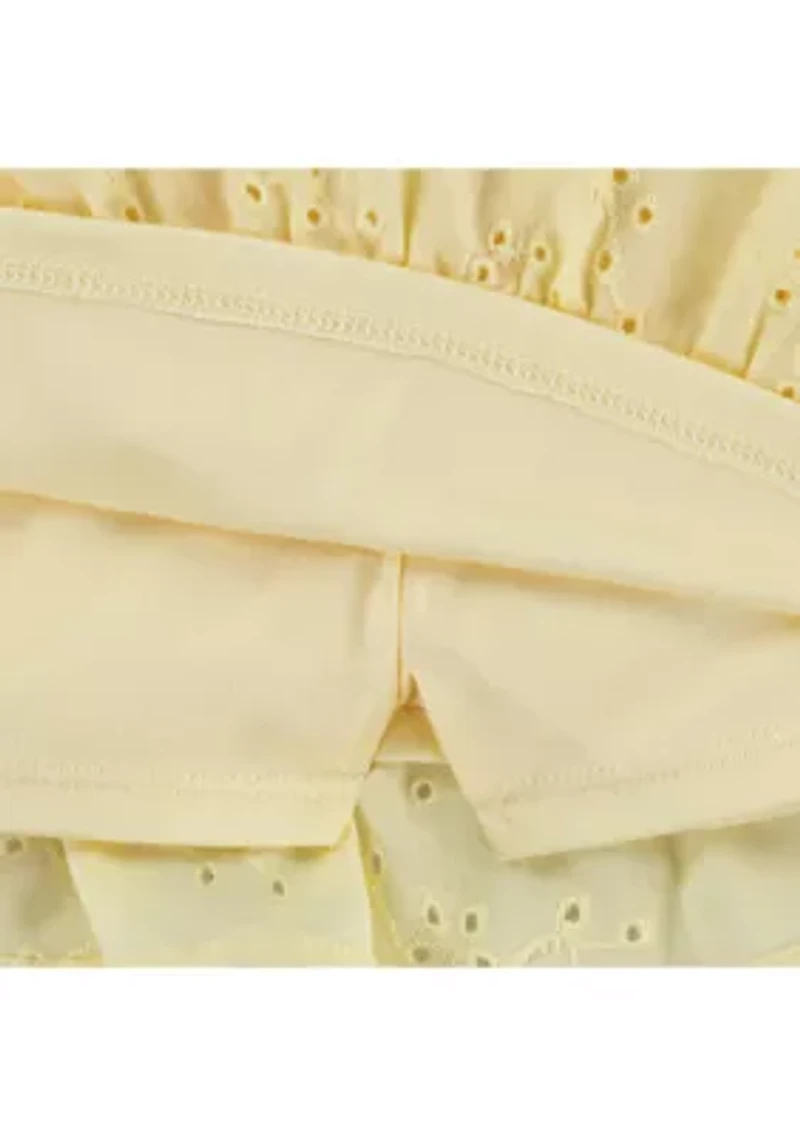 baby lemons fleece crew pullover and skort