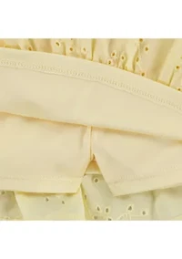 baby lemons fleece crew pullover and skort