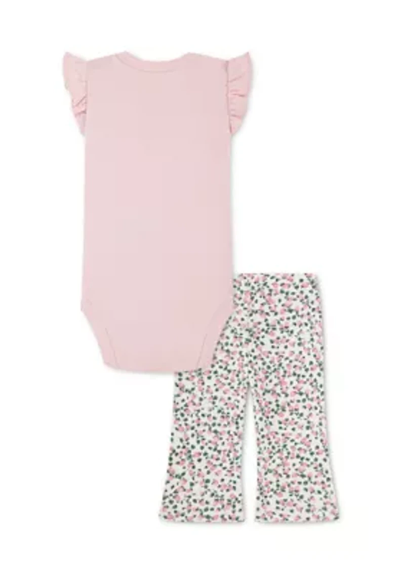 Baby Girls Bodysuit and Flare Leggings Set