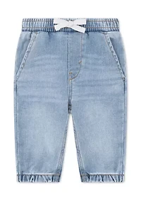 heart pocket denim jogger