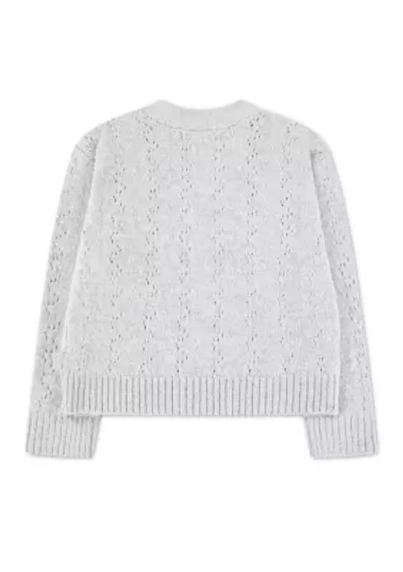 baby pointelle cardigan