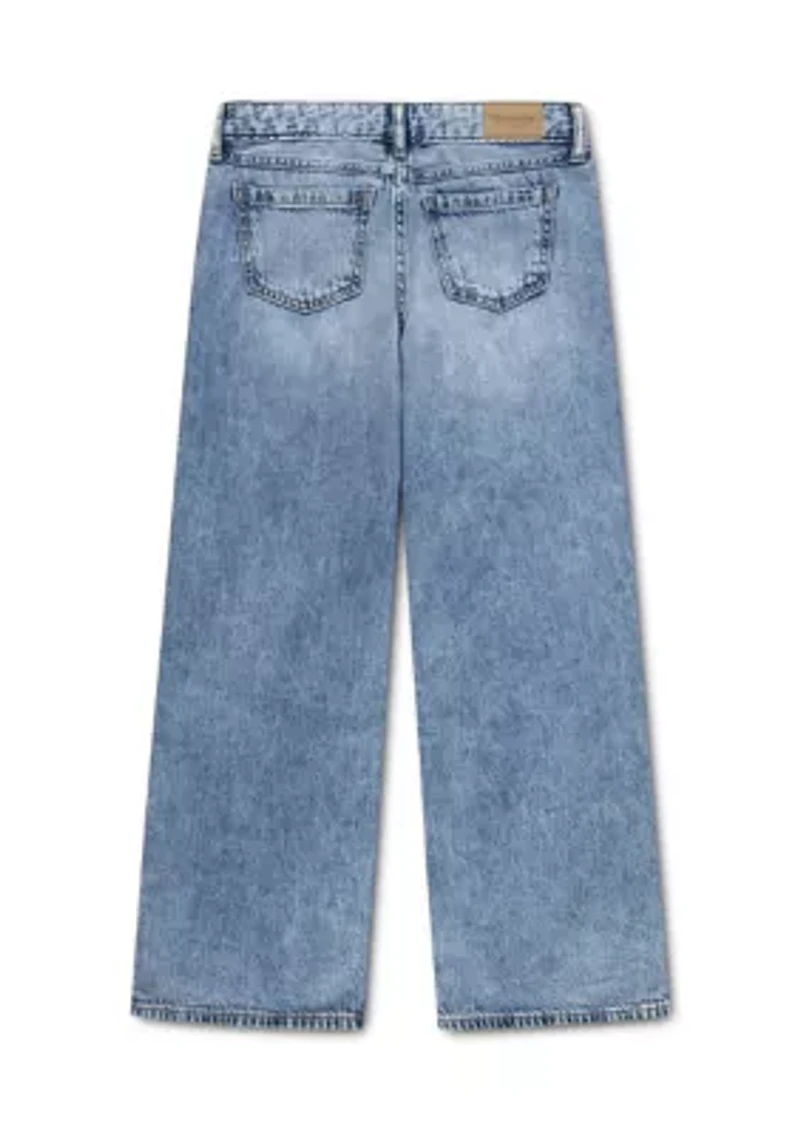 Baby Low Rise Heart Baggy Jeans