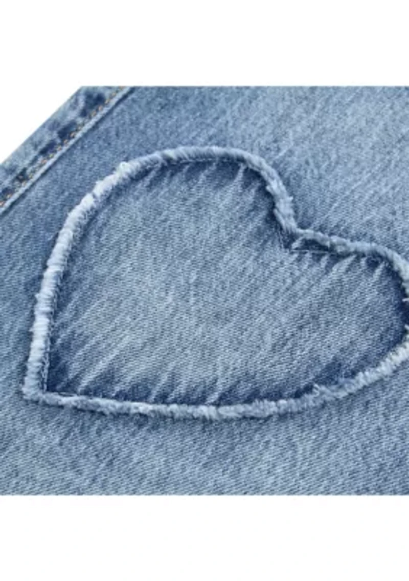 Baby Low Rise Heart Baggy Jeans
