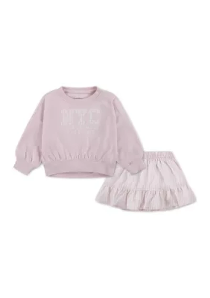 nyc fleece crew skort