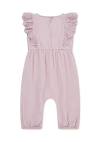 baby flutter sleeve eyelet jumpsuit