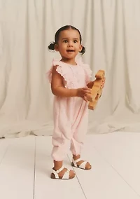 baby flutter sleeve eyelet jumpsuit