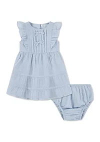 baby pintuck flutter dress