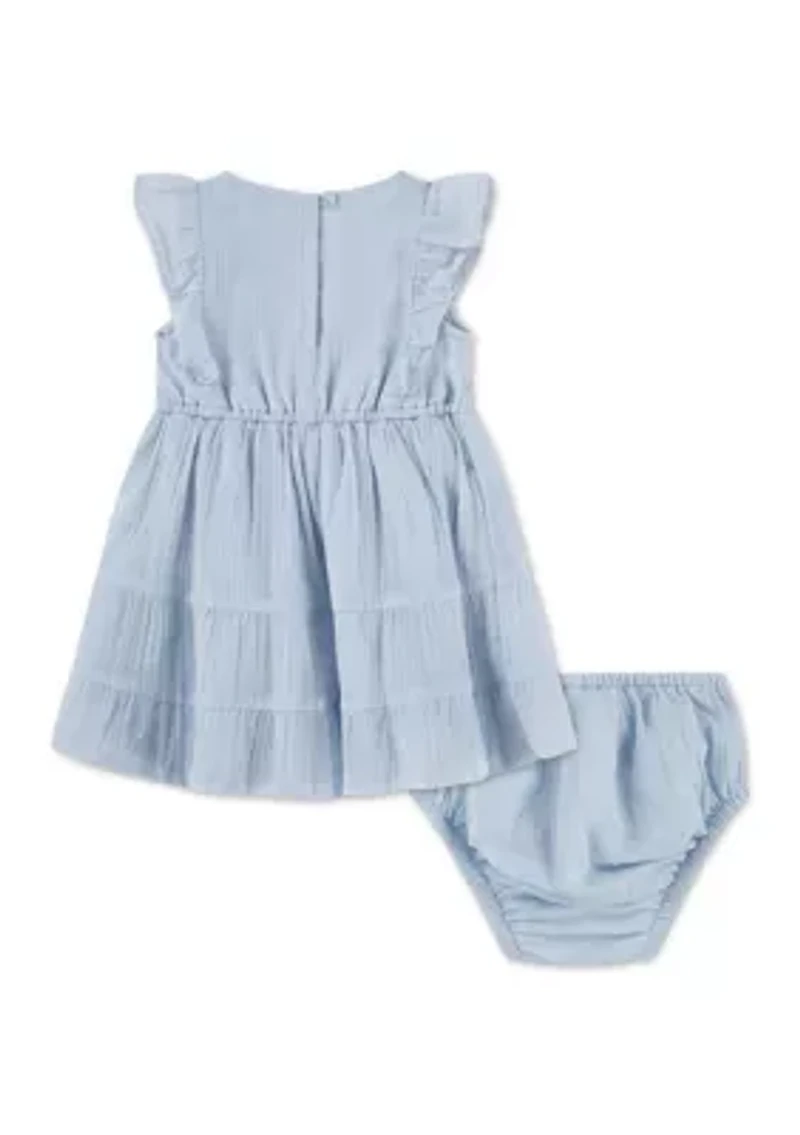 baby pintuck flutter dress