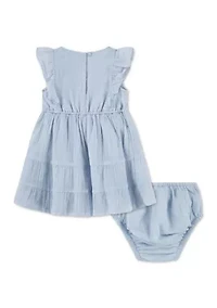 baby pintuck flutter dress