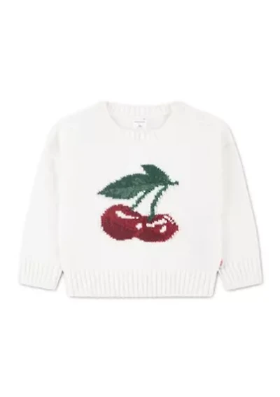 baby cherry oversize crew sweater