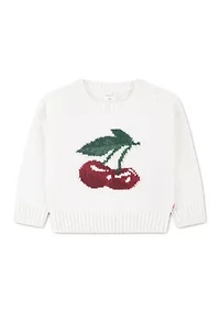 baby cherry oversize crew sweater