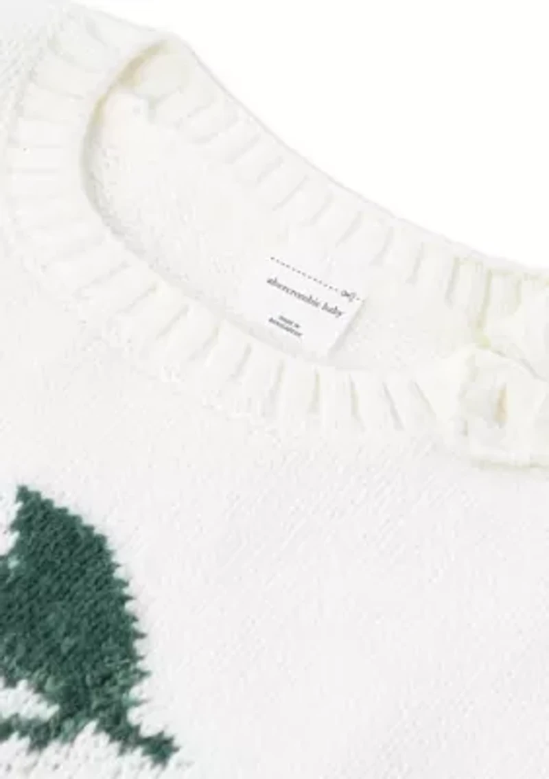 baby cherry oversize crew sweater