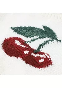 baby cherry oversize crew sweater