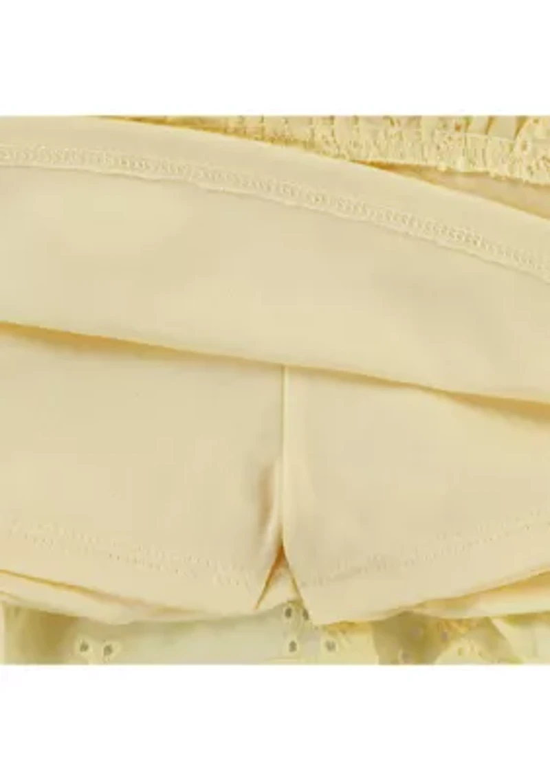 baby lemons fleece crew pullover and skort