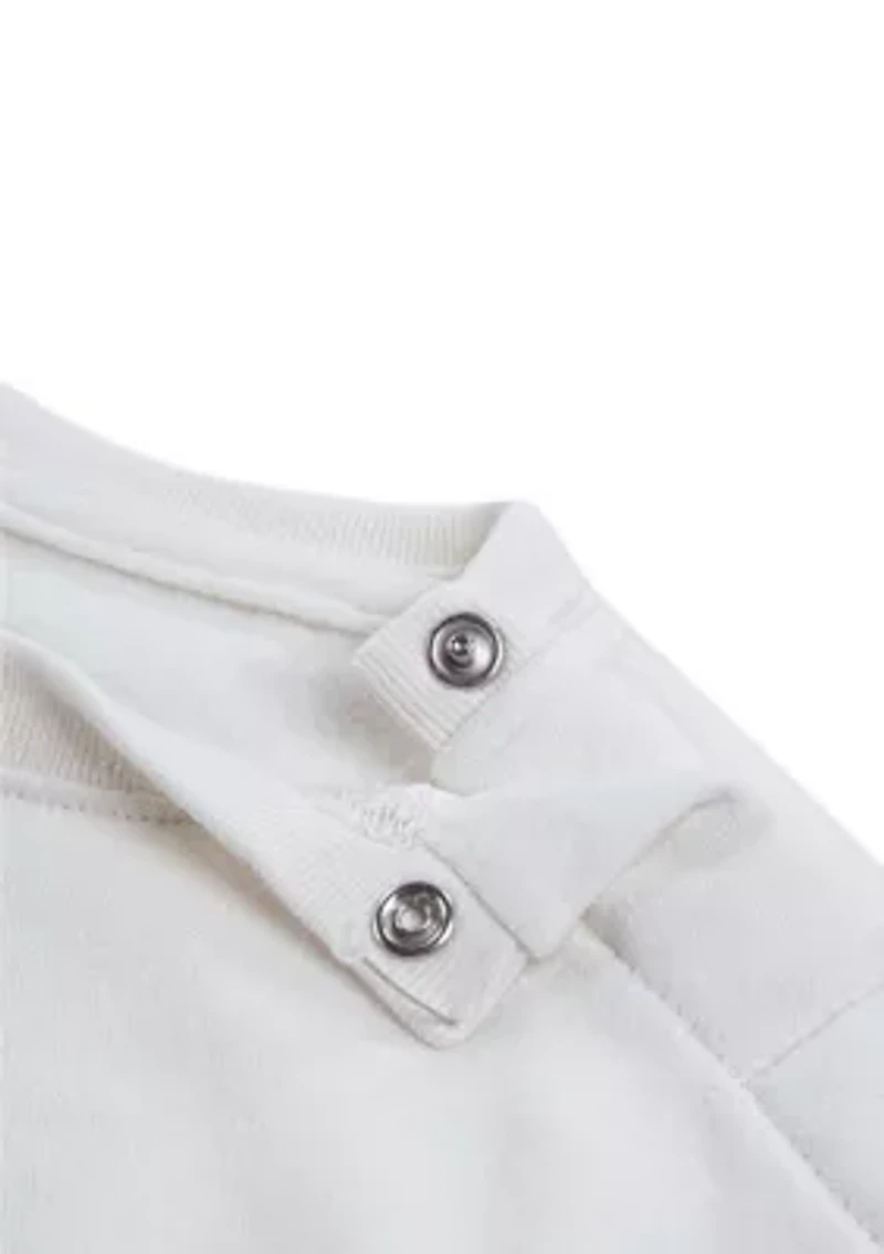 baby lemons fleece crew pullover and skort