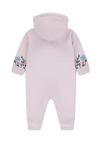 baby floral hooded coverall