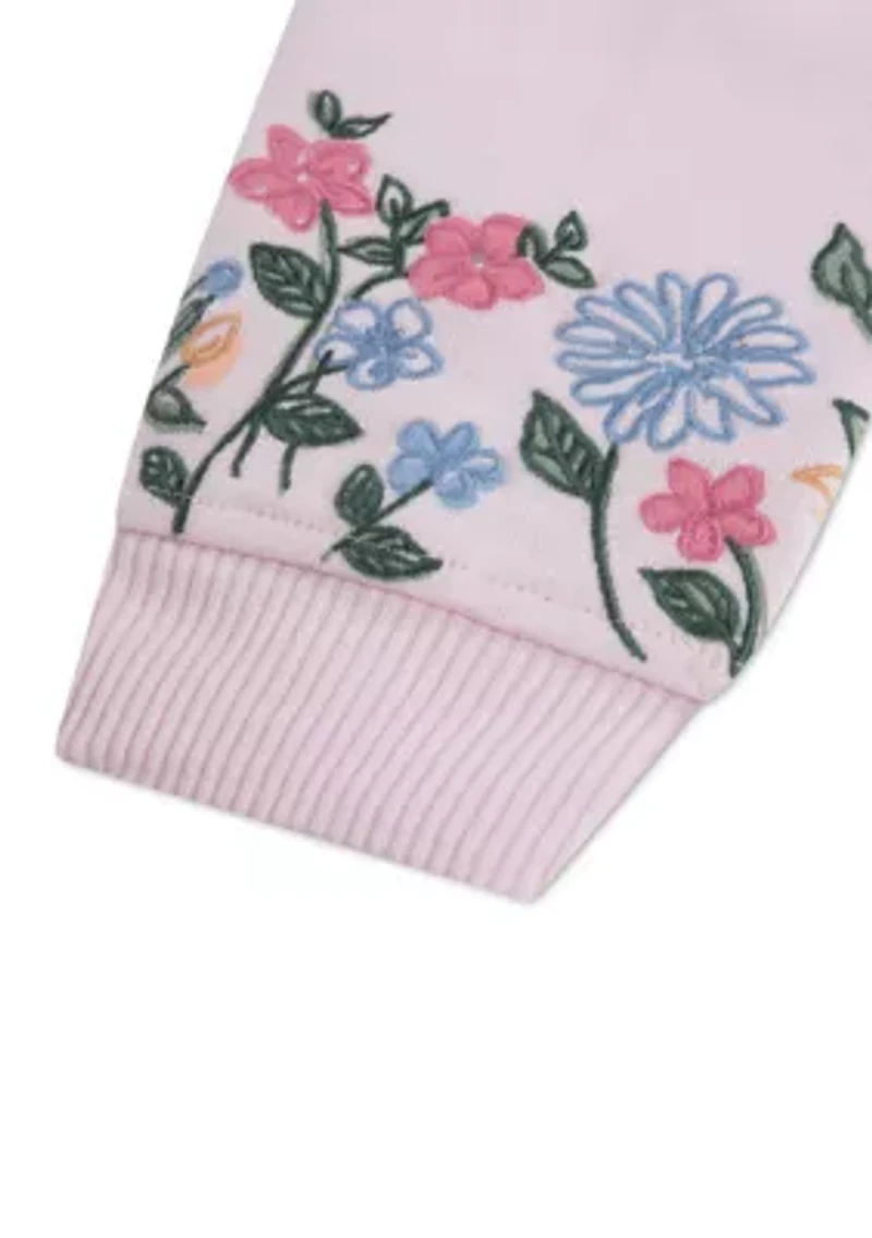 baby floral hooded coverall