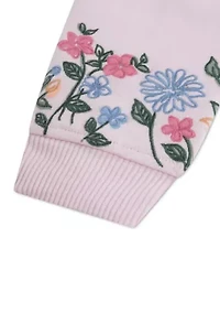 baby floral hooded coverall