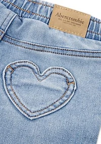 baby heart pocket denim jogger