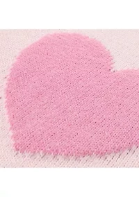 toddler heart oversized off shoulder sweater