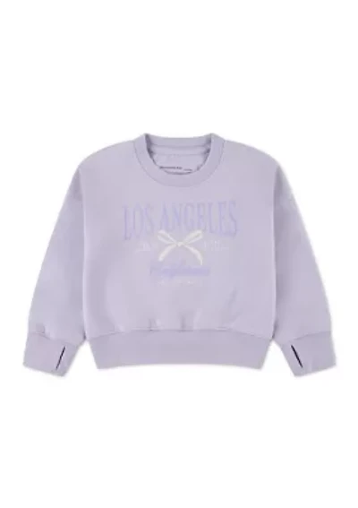 toddler graphic off shoulder sweatshirt