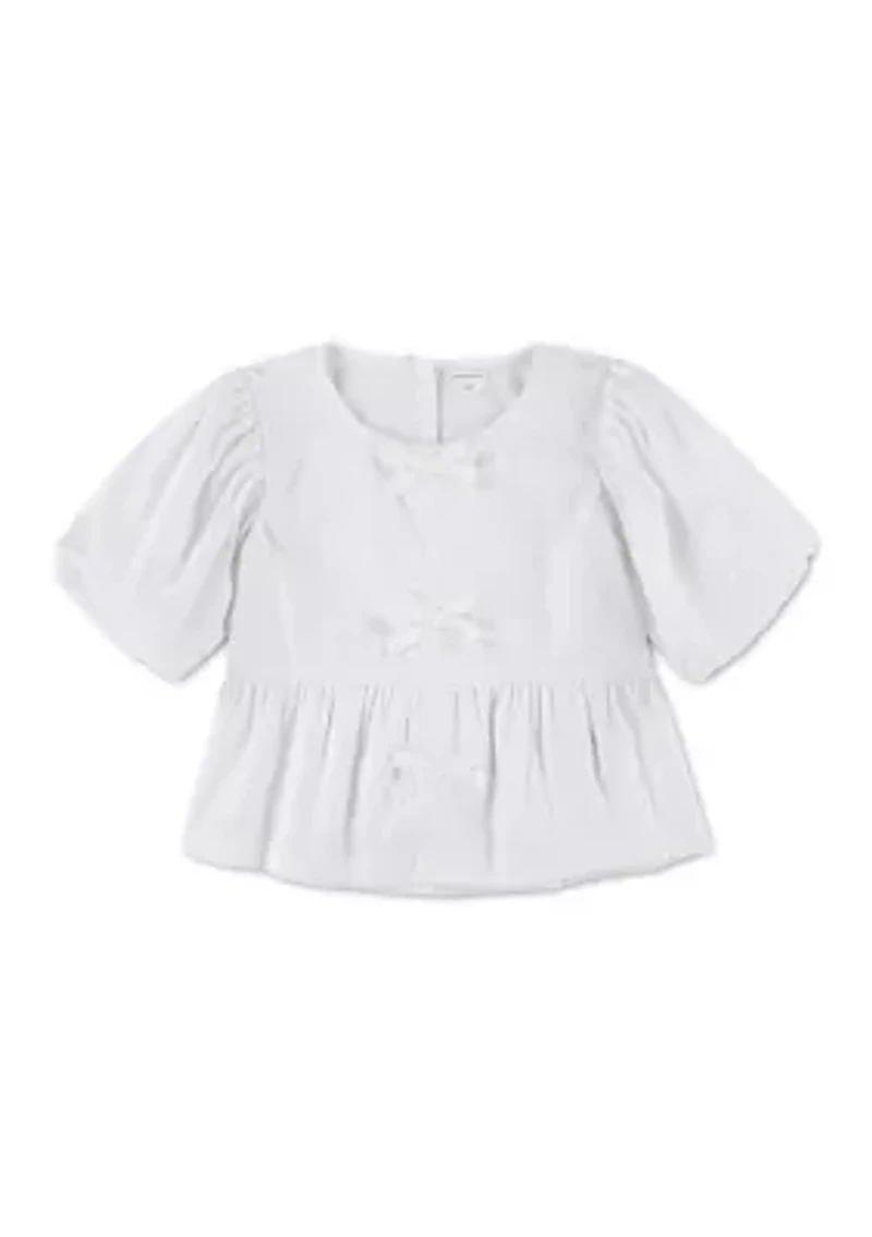 toddler bow front top