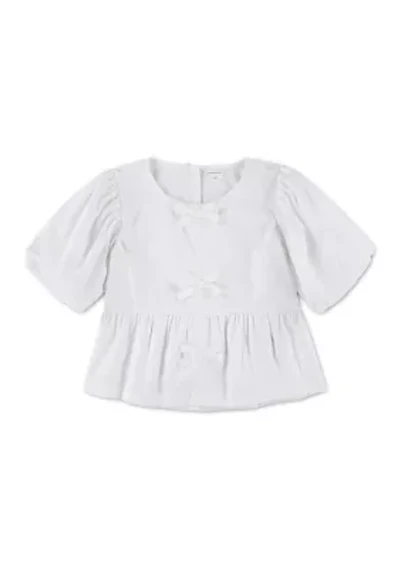 toddler bow front top