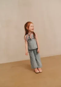 toddler denim ruffle top and pants set