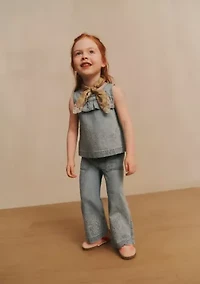 toddler denim ruffle top and pants set