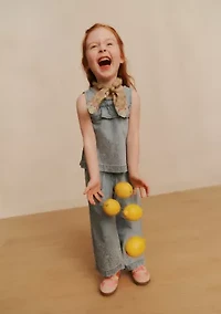 toddler denim ruffle top and pants set