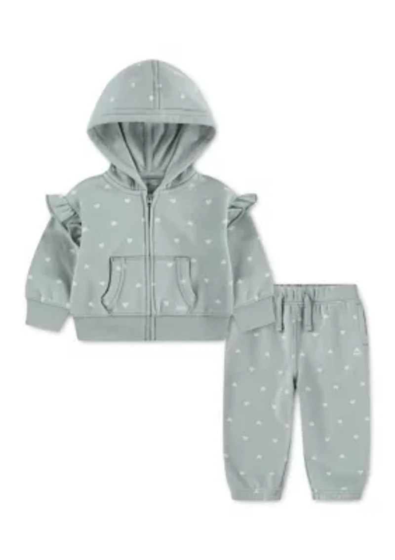 toddler flutter zip hoodie and joggers set