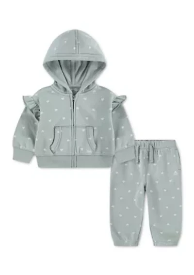 toddler flutter zip hoodie and joggers set