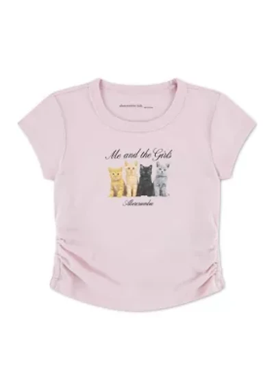 toddler me and the girls side knot t-shirt