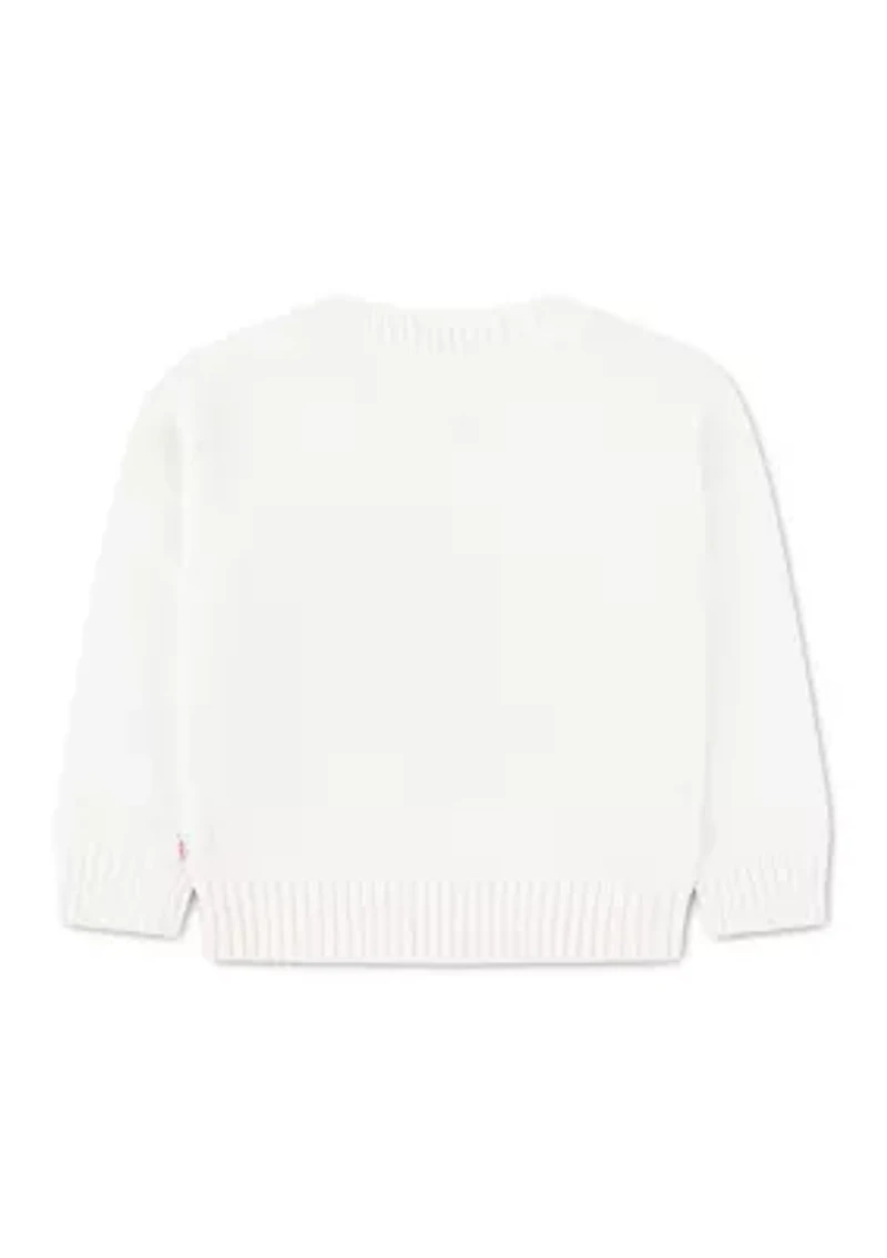 toddler cherry oversized crew neck sweatshirt