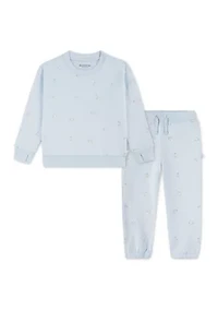 toddler embroidered top and pants set
