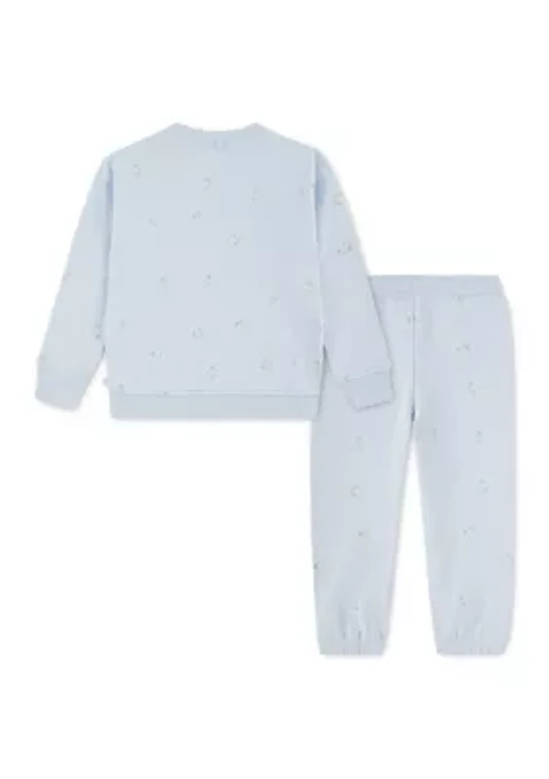 toddler embroidered top and pants set