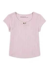 toddler rosette scoop neck t-shirt