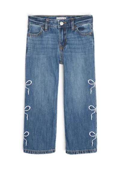 toddler bow baggy jeans